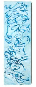 “blau.fassung“ Acryl auf Leinwand 120 x 40 cm