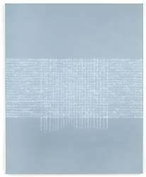 ”dein wort träumt wachstäfelchen”, Acryl auf Leinwand, 80 x 100 cm