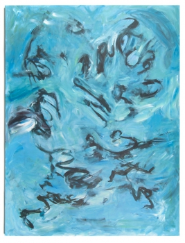 "ohne die Sterne zu sehen" Acryl auf Leinwand 160 x 120 cm 2015