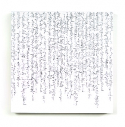 “das du unter die feinste linie stellend”, Detail, 20 x 20 cm, Bleistift, Acryl auf Holz, 2014